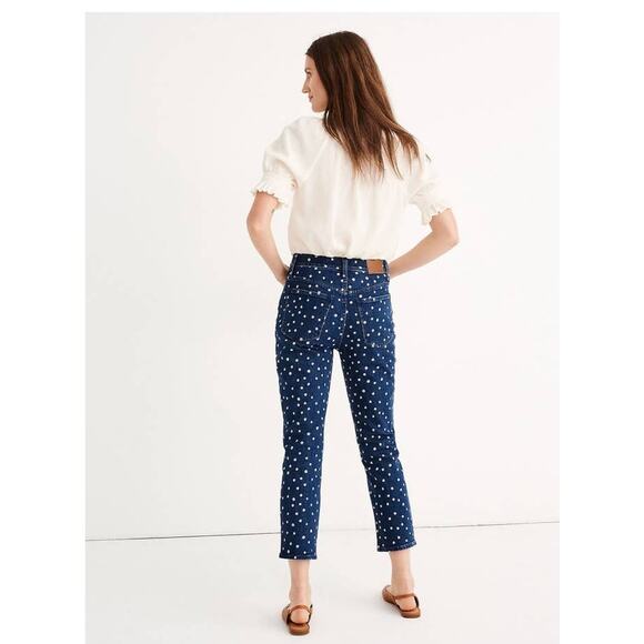 Madewell Cropped Jeans with Dot Pattern - Picture 3 of 9